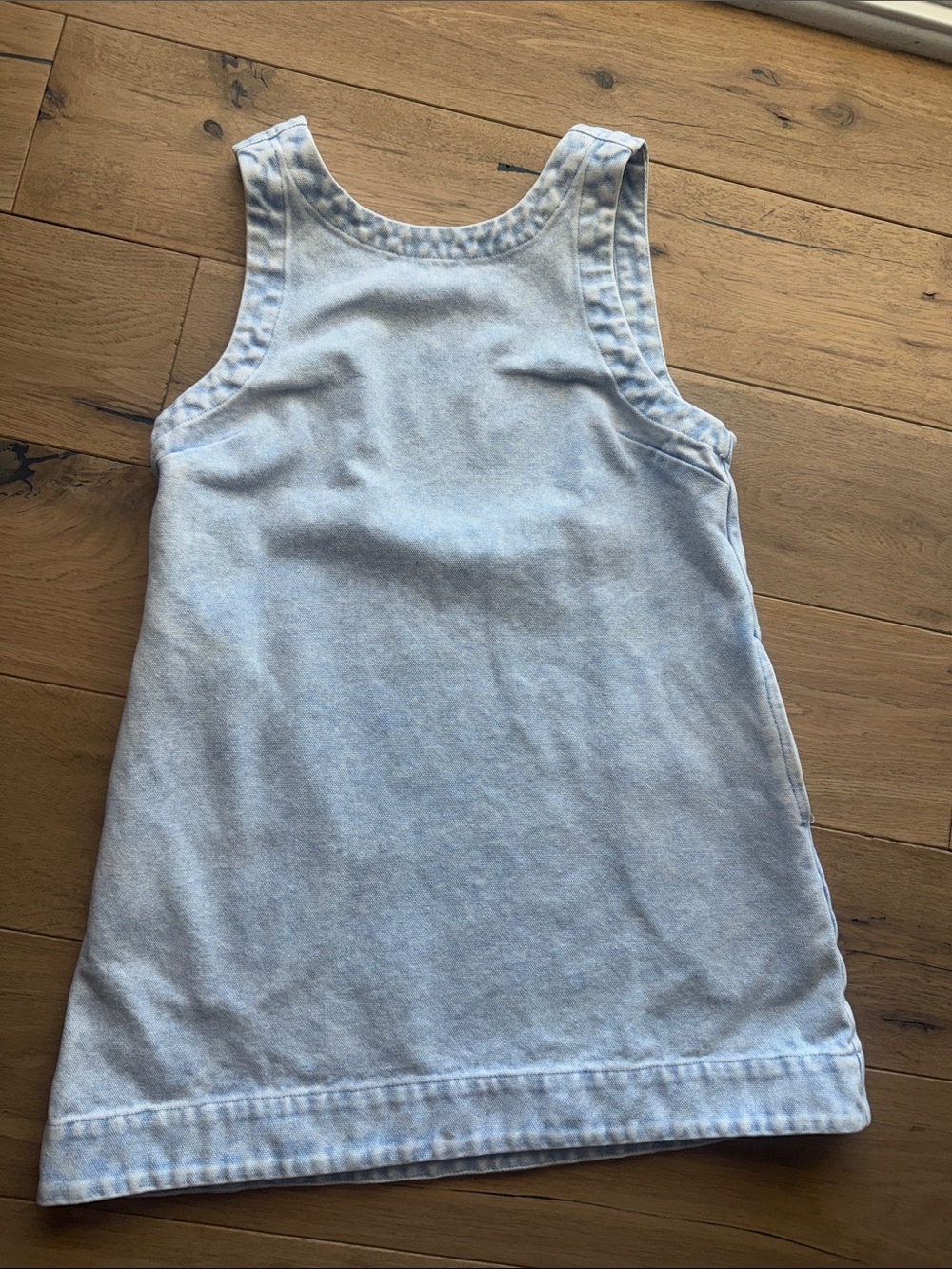 Stitch and Feather - Light Blue Denim Tank Dress w/ pockets.